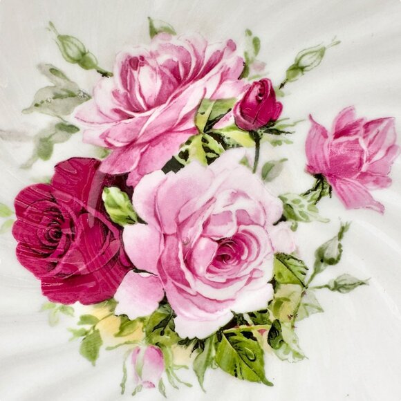 Royale Garden Bone China Teacup and Saucer Set Pink Rose Design 3 cups 4 saucers - Picture 2 of 12